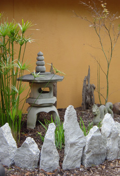 Recycled concrete in Japanese Garden